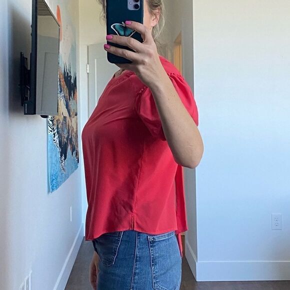 ‎French Connection Crepe Puff Sleeve Blouse - Picture 10 of 13